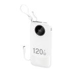 Dudao K13 10000mAh Powerbank su integruotu kabelu - Balta -- Powerbanks