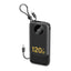 Dudao K13 10000mAh Powerbank su integruotu kabelu - Juoda -- Powerbanks