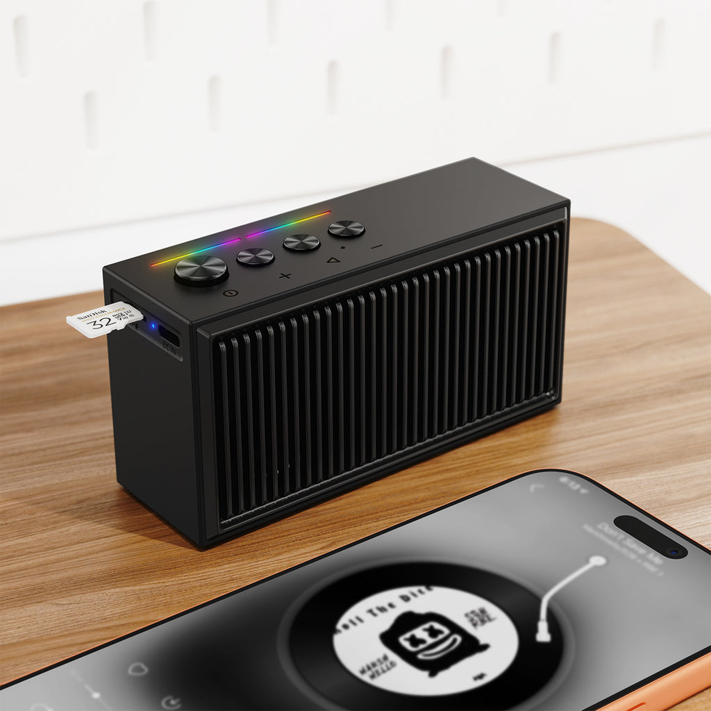 Acefast K9 Go Bluetooth garsiakalbis su stereofoniniu režimu ir ENC - juodas -- Bluetooth Speakers