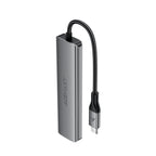 Acefast J18 USB Hub USB-C 6-in-1 HDMI 4K 60Hz PD90W Docking stotis - pilka -- USB Hubs