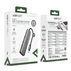 Acefast J18 USB Hub USB-C 6-in-1 HDMI 4K 60Hz PD90W Docking stotis - pilka -- USB Hubs
