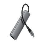 Acefast J16 USB Hub USB-C 5-in-1 HDMI 4K 60Hz PD90W Docking stotis - pilka -- USB Hubs
