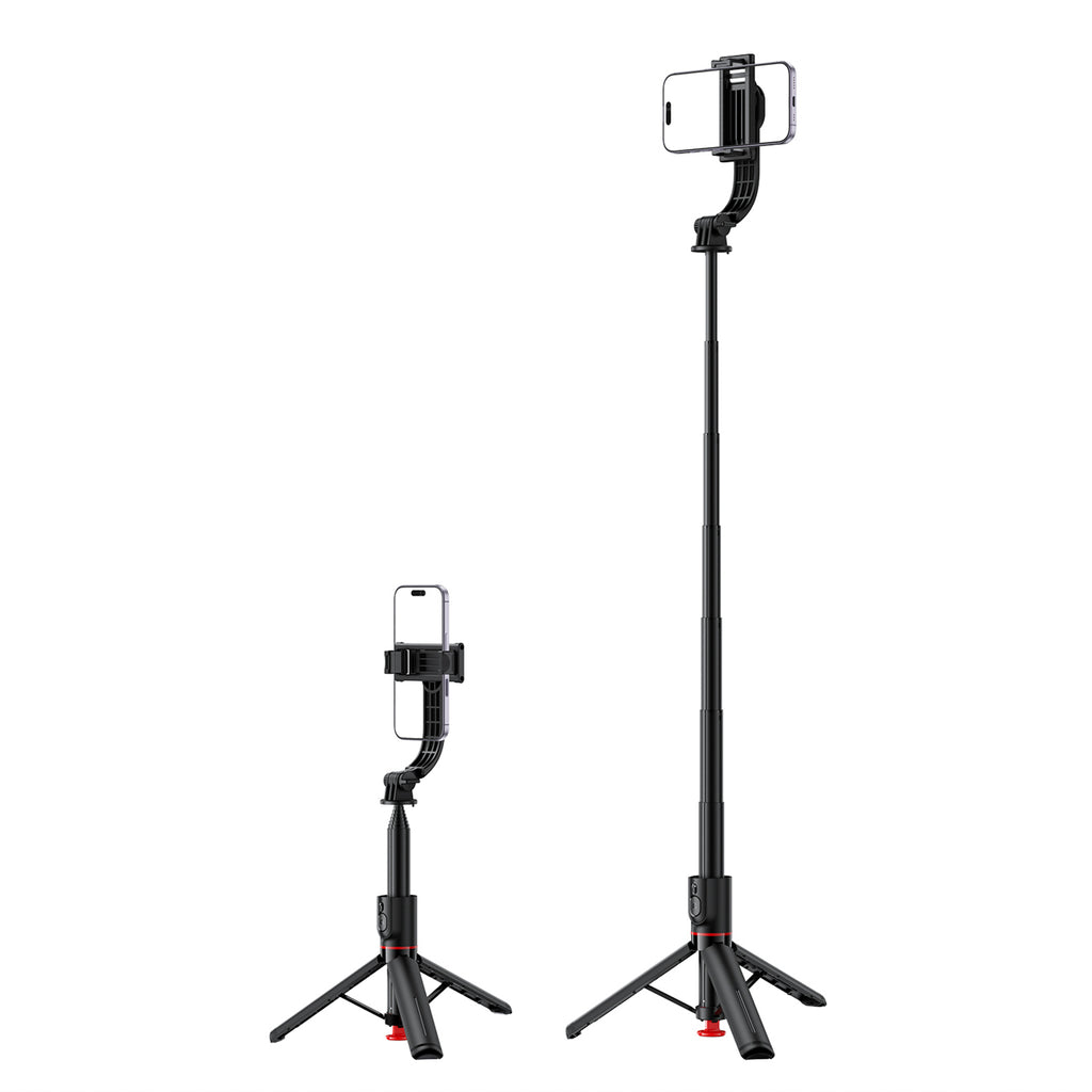Acefast E42 savifotografinis lazdas su automatine trikoja ir Bluetooth nuotolinio valdymo pultu 1,05 m – Juodas -- Selfie...