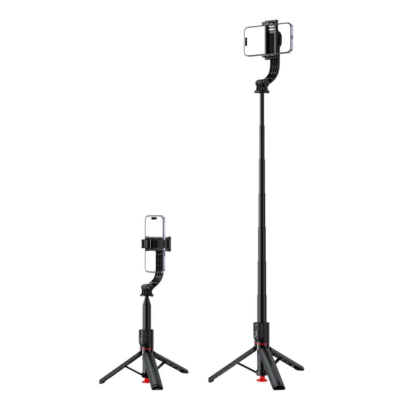 Acefast E42 savifotografinis lazdas su automatine trikoja ir Bluetooth nuotolinio valdymo pultu 1,05 m – Juodas -- Selfie...