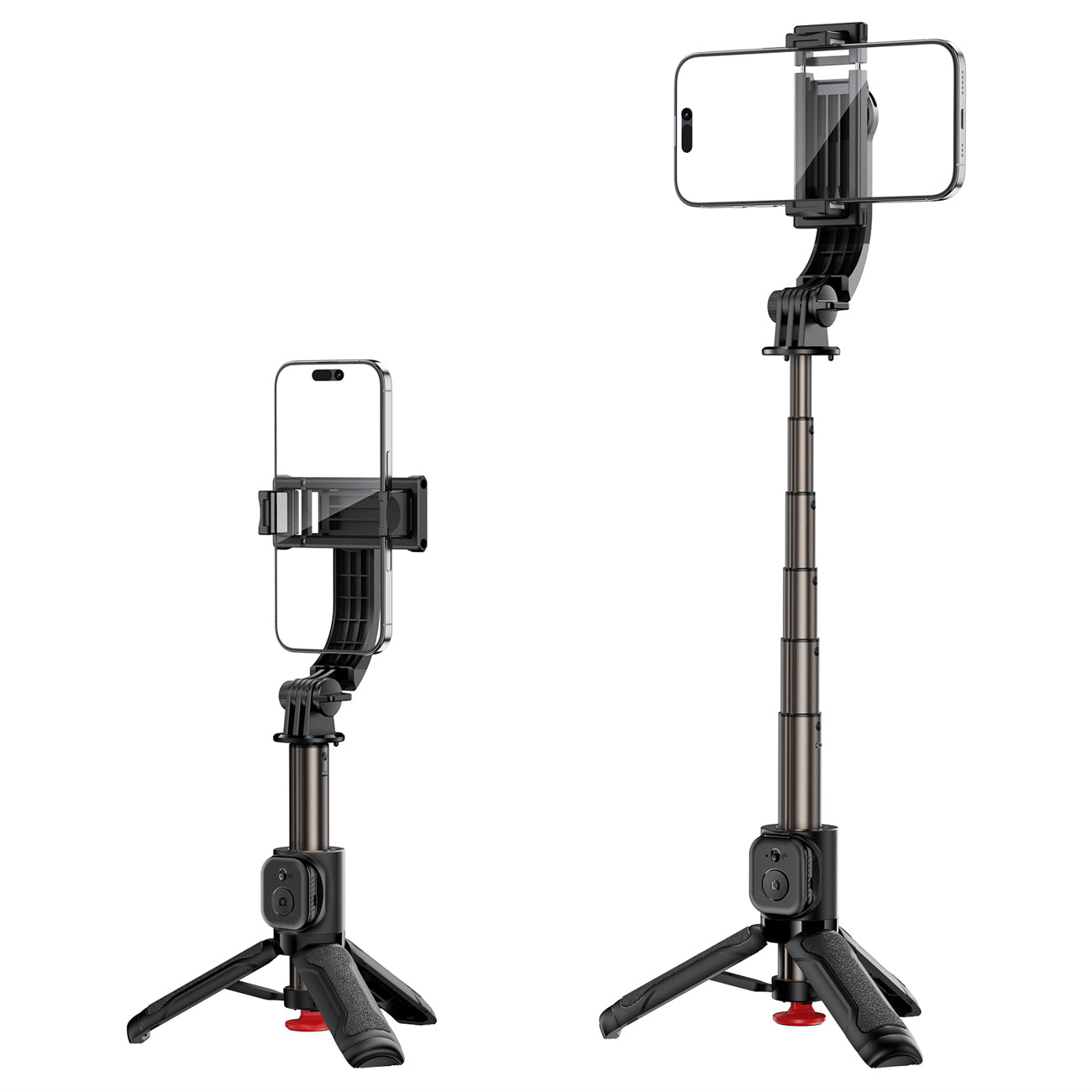 Acefast E42 savifotografinis lazdas su automatiniu trikoja ir Bluetooth nuotolinio valdymo pultu 63 cm – Juodas -- Selfie...