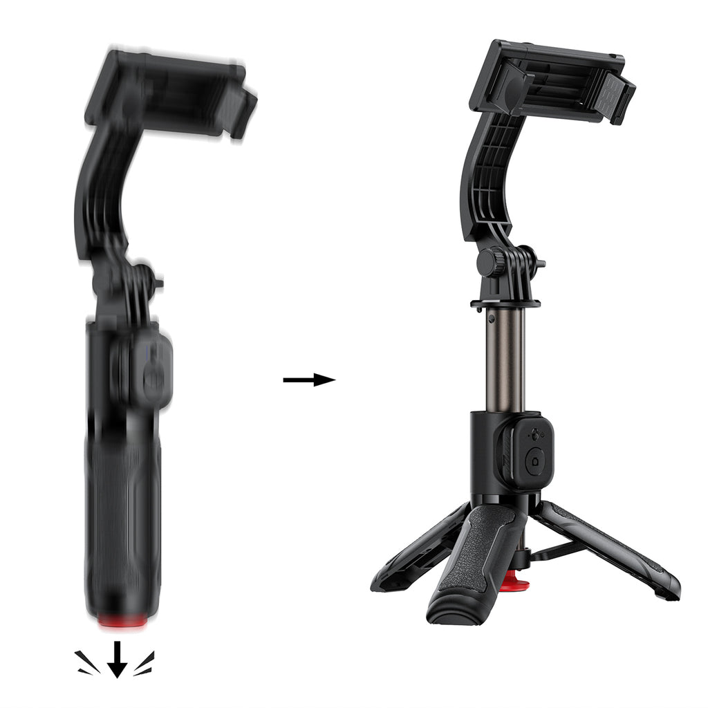 Acefast E42 savifotografinis lazdas su automatiniu trikoja ir Bluetooth nuotolinio valdymo pultu 63 cm – Juodas -- Selfie...