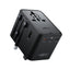 Acefast Z8 GaN 45W Kelioninis Adapteris 3x USB-C + 2x USB-A Kelioninis Sieninis Įkroviklis su 2500W AC Lizdu - Juodas --...