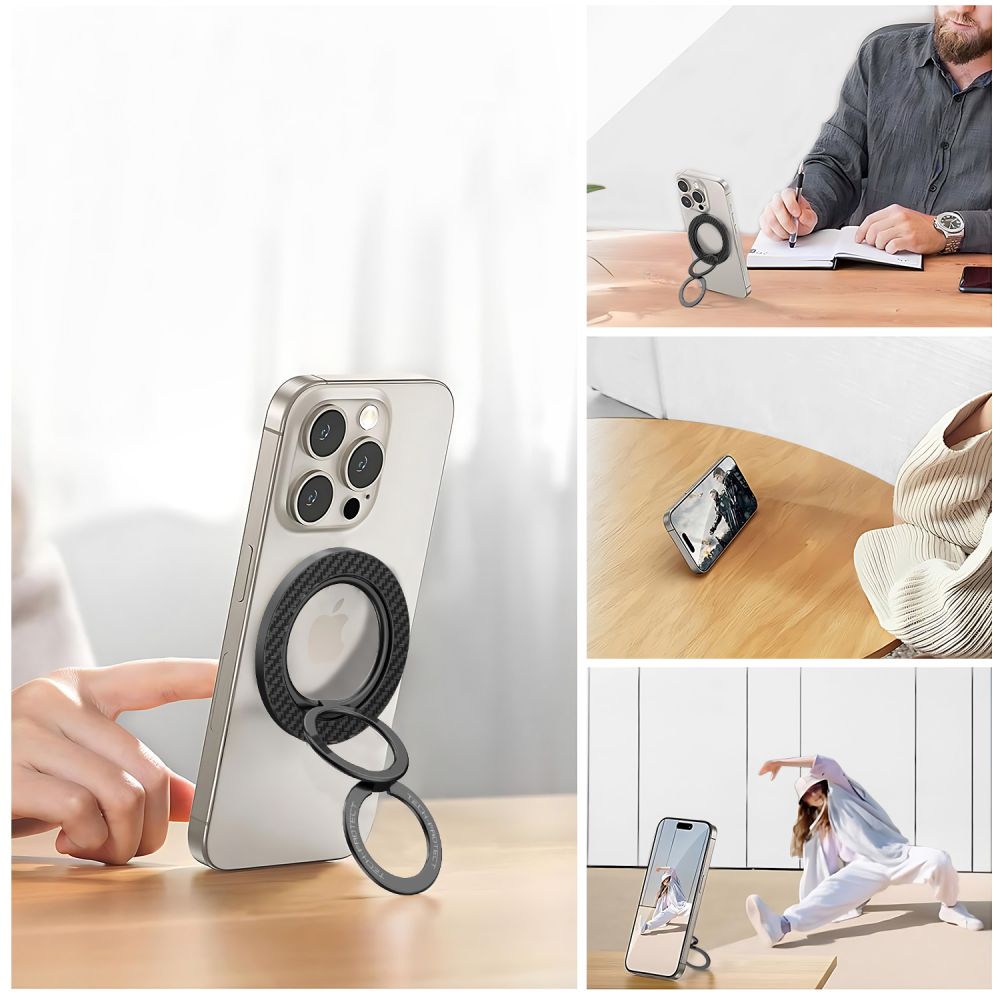 Tech-Protect MMR800 magnetinis žiedas telefonui - juodas -- Cell phone holders
