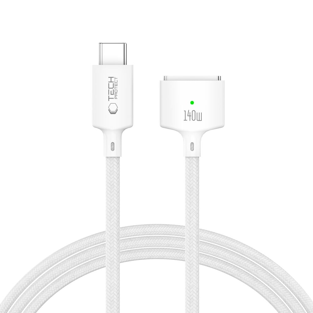 Tech-Protect MMC01 Ultraboost USB-C / USB-C MagSafe 3 140W 200cm Kabelis MacBook - Baltas -- MacBook