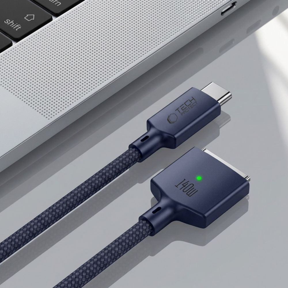 Tech-Protect MMC01 Ultraboost USB-C / USB-C MagSafe 3 140W 200cm Kabelis MacBook - Tamsiai mėlynas -- MacBook