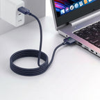 Tech-Protect MMC01 Ultraboost USB-C / USB-C MagSafe 3 140W 200cm Kabelis MacBook - Tamsiai mėlynas -- MacBook