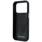 Mercedes Leather Semi Wrap Grill Pattern MagSafe dėklas iPhone 17 Pro - Juodas -- iPhone 17 Pro