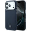 Mercedes Leather Semi Wrap Wood Effect MagSafe dėklas iPhone 17 Pro - Tamsiai mėlyna -- iPhone 17 Pro