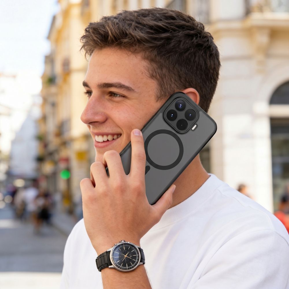 Dėklas Tech-Protect Magmat MagSafe skirtas Xiaomi 17T - juodas matinis -- Xiaomi 17T