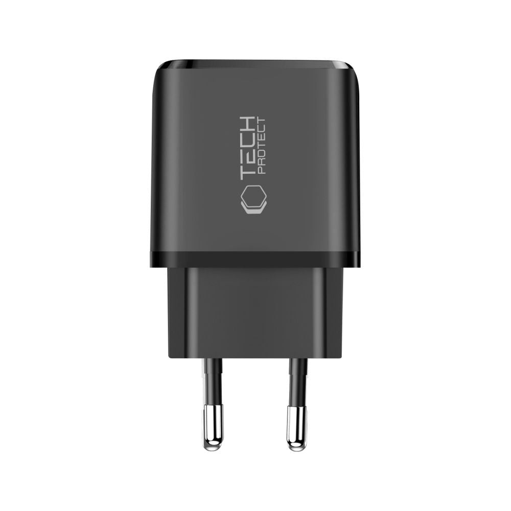 Tech-Protect NCA65W-GAN PD 65W / QC3.0 2 prievadų tinklo įkroviklis - juodas -- Cell phone chargers