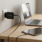 Tech-Protect NCA65W-GAN PD 65W / QC3.0 2 prievadų tinklo įkroviklis - juodas -- Cell phone chargers