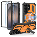 Tech-Protect MagBlast MagSafe dėklas + grūdintas stiklas 2-Pack Samsung Galaxy S26 Ultra - juodai oranžinis -- Samsung...