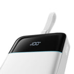 Cuktech LPB252N 120W 25000mAh išorinė baterija su integruotu USB-C kabeliu - balta -- Powerbanks