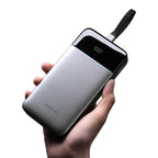 Cuktech LPB252N 120W 25000mAh išorinė baterija su integruotu USB-C kabeliu - pilka -- Powerbanks