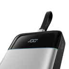 Cuktech LPB252N 120W 25000mAh išorinė baterija su integruotu USB-C kabeliu - pilka -- Powerbanks