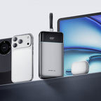 Cuktech LPB252N 120W 25000mAh išorinė baterija su integruotu USB-C kabeliu - pilka -- Powerbanks