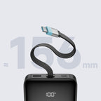 Cuktech LPB252N 120W 25000mAh išorinė baterija su integruotu USB-C kabeliu - pilka -- Powerbanks