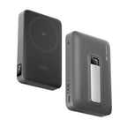 Cuktech WPB100 10000 mAh Qi2 magnetinė išorinė baterija 30W su stovu - juoda -- Powerbanks
