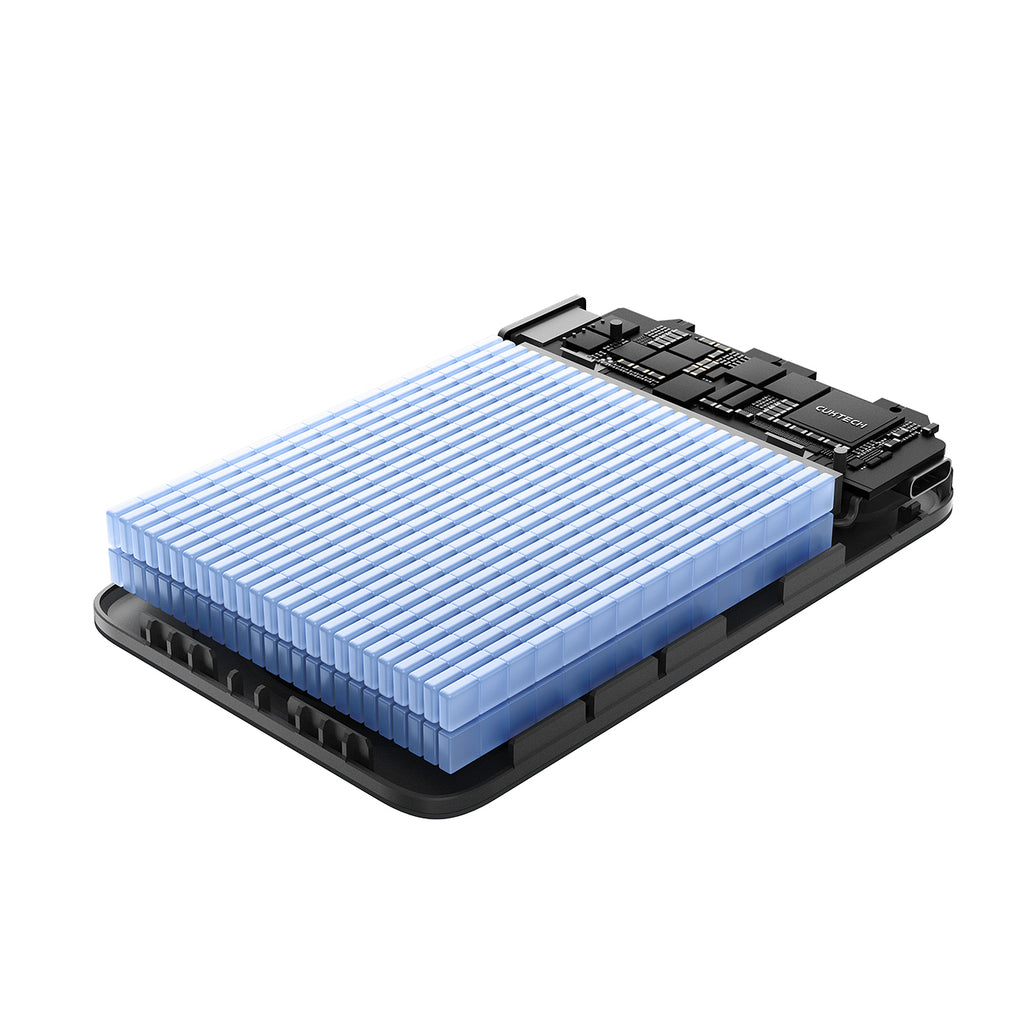 Cuktech WPB100 10000 mAh Qi2 magnetinė išorinė baterija 30W su stovu - juoda -- Powerbanks