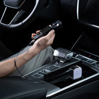Cuktech CC903P 100W automobilinis įkroviklis su ekranu ir 70cm atsukinamu USB-C laidu - pilkas -- Car chargers