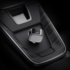 Cuktech CC903P 100W automobilinis įkroviklis su ekranu ir 70cm atsukinamu USB-C laidu - pilkas -- Car chargers