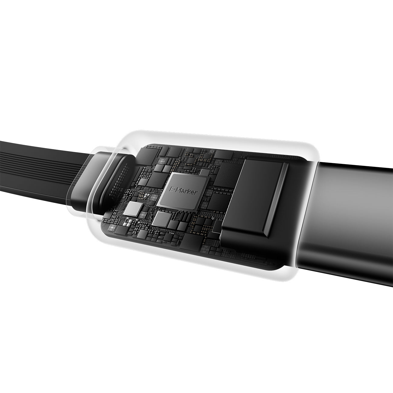 Cuktech CC903P 100W automobilinis įkroviklis su ekranu ir 70cm atsukinamu USB-C laidu - pilkas -- Car chargers