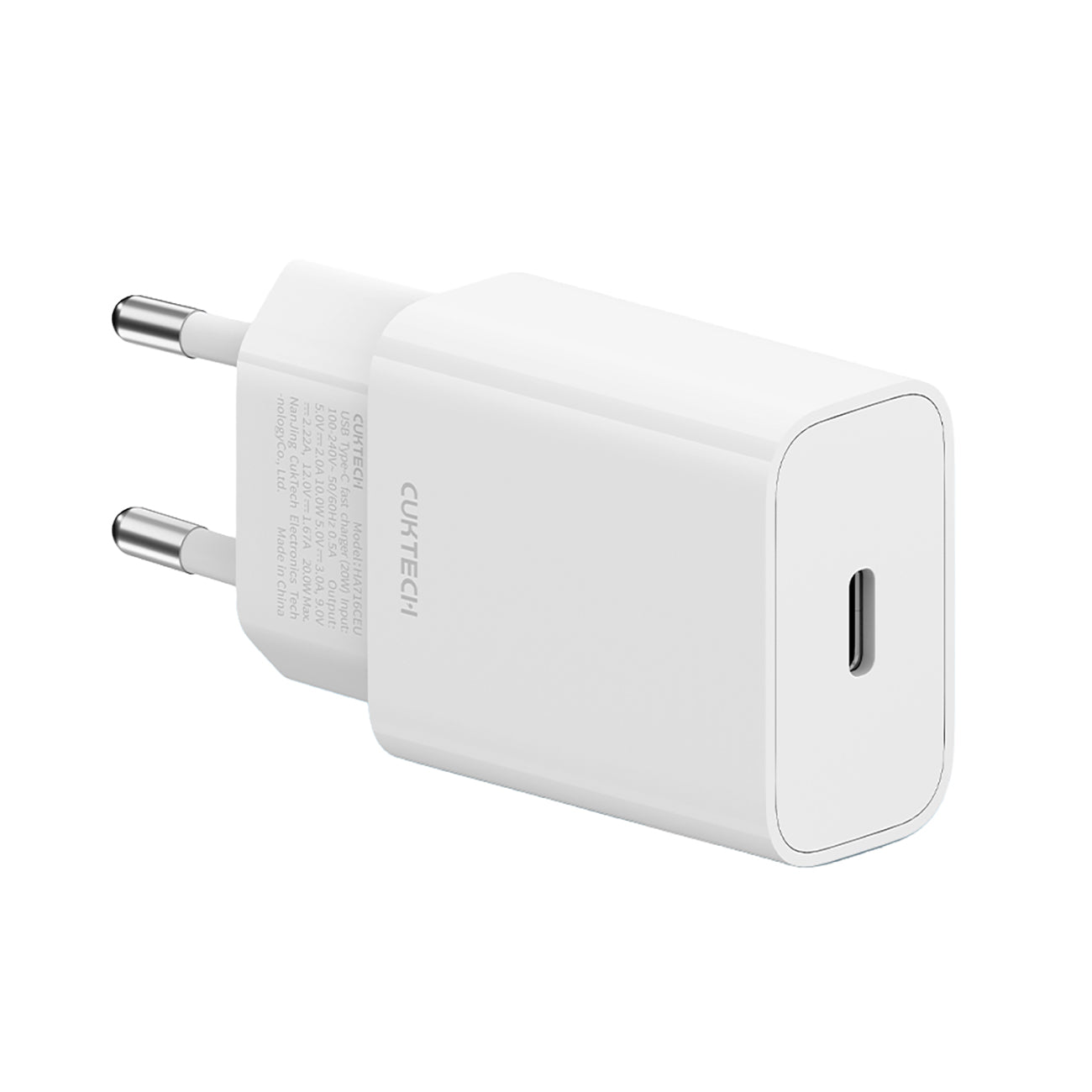 CUKTECH 20W Type-C Įkroviklis ES kištukas Baltas -- Cell phone chargers