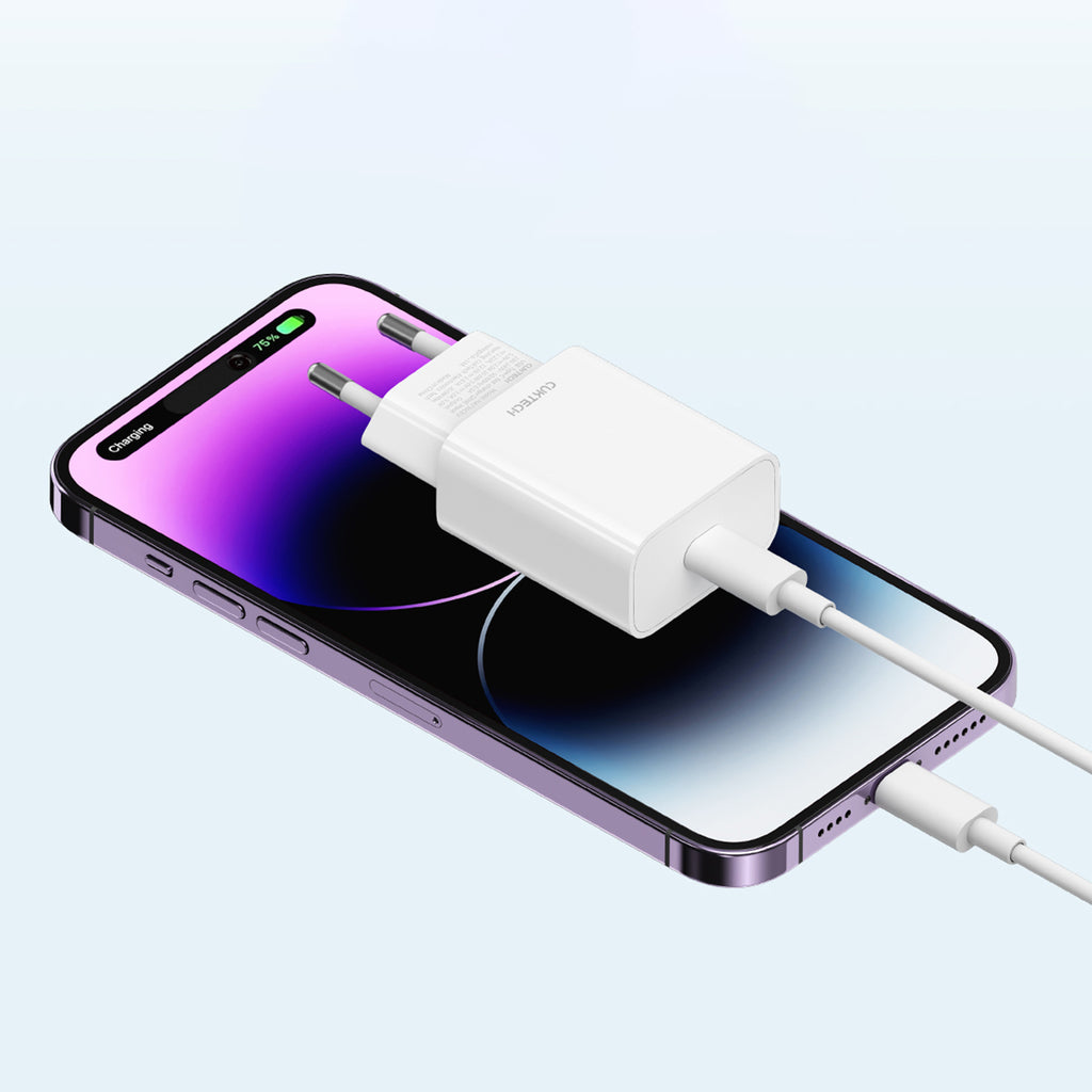 CUKTECH 20W Type-C Įkroviklis ES kištukas Baltas -- Cell phone chargers