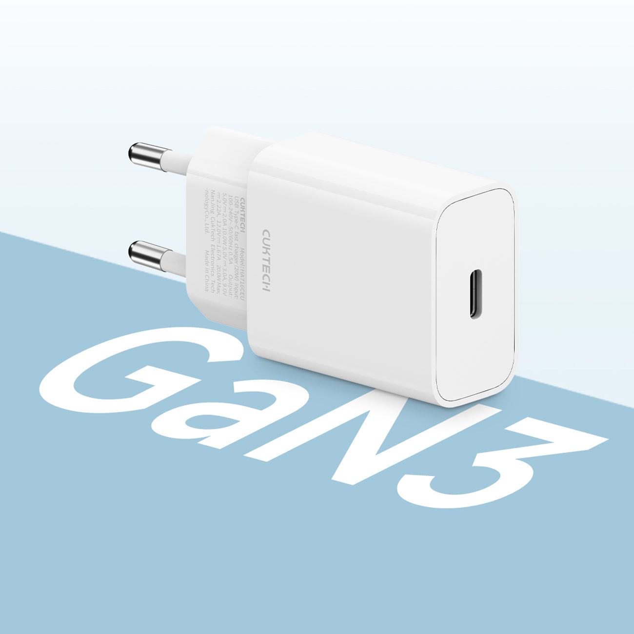 CUKTECH 20W Type-C Įkroviklis ES kištukas Baltas -- Cell phone chargers