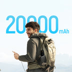 Cuktech PB200U išorinė baterija 210W 20000mAh 2x USB-C + USB-A su TFT ekranu ir 240W USB-C kabeliu - juoda -- Powerbanks
