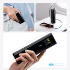Cuktech PB200U išorinė baterija 210W 20000mAh 2x USB-C + USB-A su TFT ekranu ir 240W USB-C kabeliu - juoda -- Powerbanks