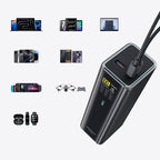 Cuktech PB200U išorinė baterija 210W 20000mAh 2x USB-C + USB-A su TFT ekranu ir 240W USB-C kabeliu - juoda -- Powerbanks
