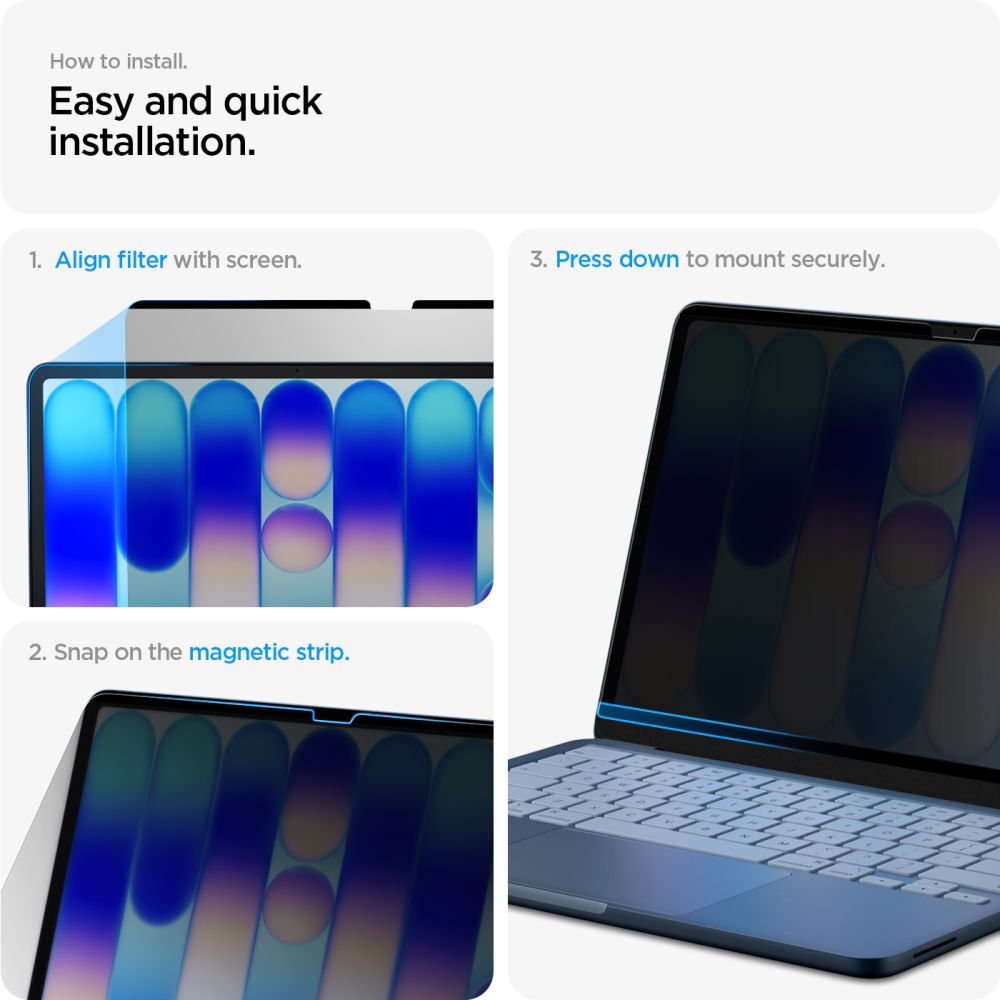 Spigen SafeView privatumo plėvelė MacBook Neo 13" 2026 -- MacBook Neo 13" 2026