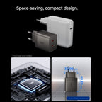 Tinklo įkroviklis Spigen Essential EE472EU-GAN 2 prievadai 47W - tamsiai pilkas -- Cell phone chargers