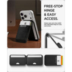 Spigen Slim Fold S314-4 MagSafe Telefonų Piniginė - Juoda -- Uncategorized