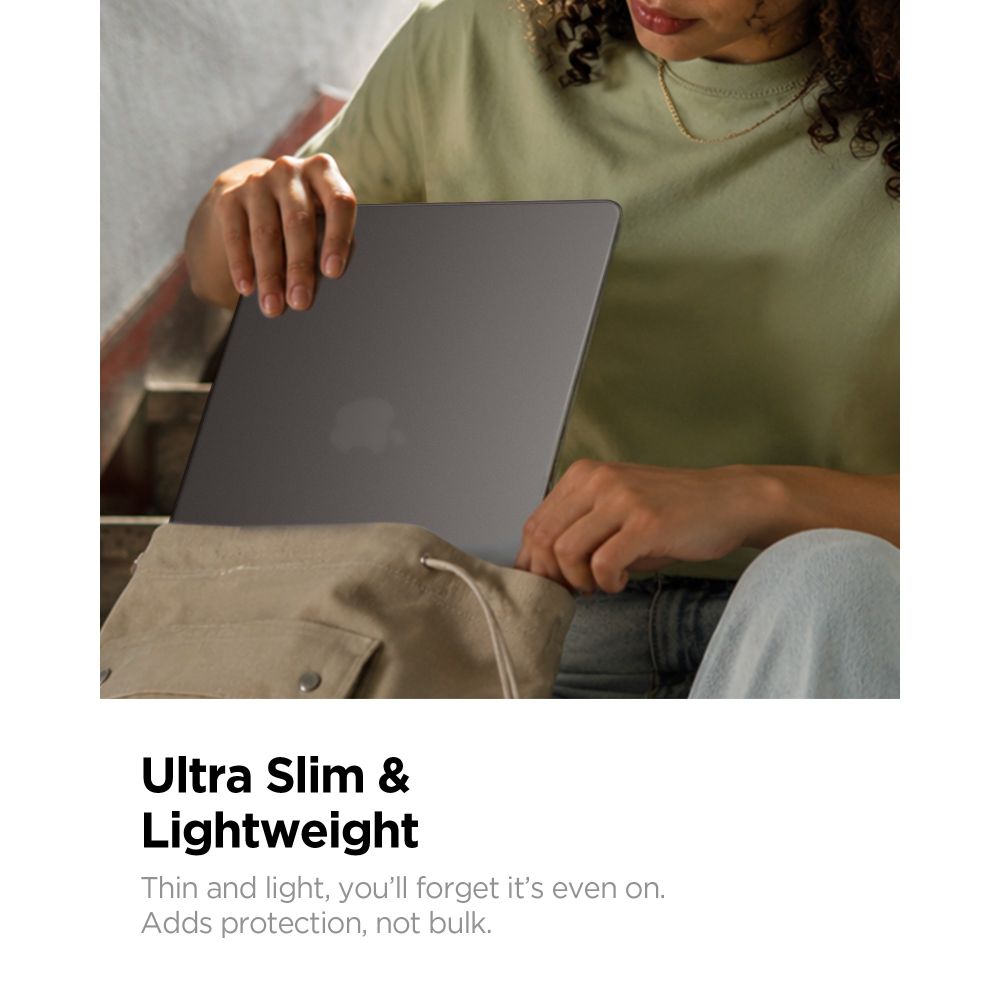 Dėklas Spigen AirSkin MacBook Air 13" 2023 / 2024 / 2025 / 2026 - pusiau skaidrus -- MacBook Air 13" 2023/2024/2025/2026