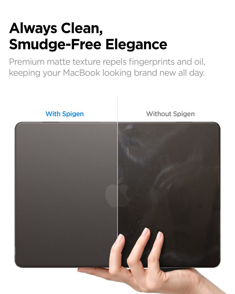 Dėklas Spigen AirSkin MacBook Air 13" 2023 / 2024 / 2025 / 2026 - pusiau skaidrus -- MacBook Air 13" 2023/2024/2025/2026