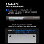 Dėklas Spigen AirSkin MacBook Pro 14" 2021 / 2023 / 2024 / 2025 / 2026 - pusiau skaidrus -- MacBook Pro 14"...