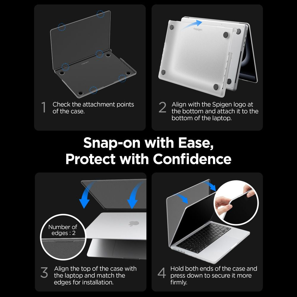 Spigen AirSkin dėklas MacBook Pro 16" 2021 / 2023 / 2024 / 2025 / 2026 - matinis permatomas -- MacBook Pro 16"...