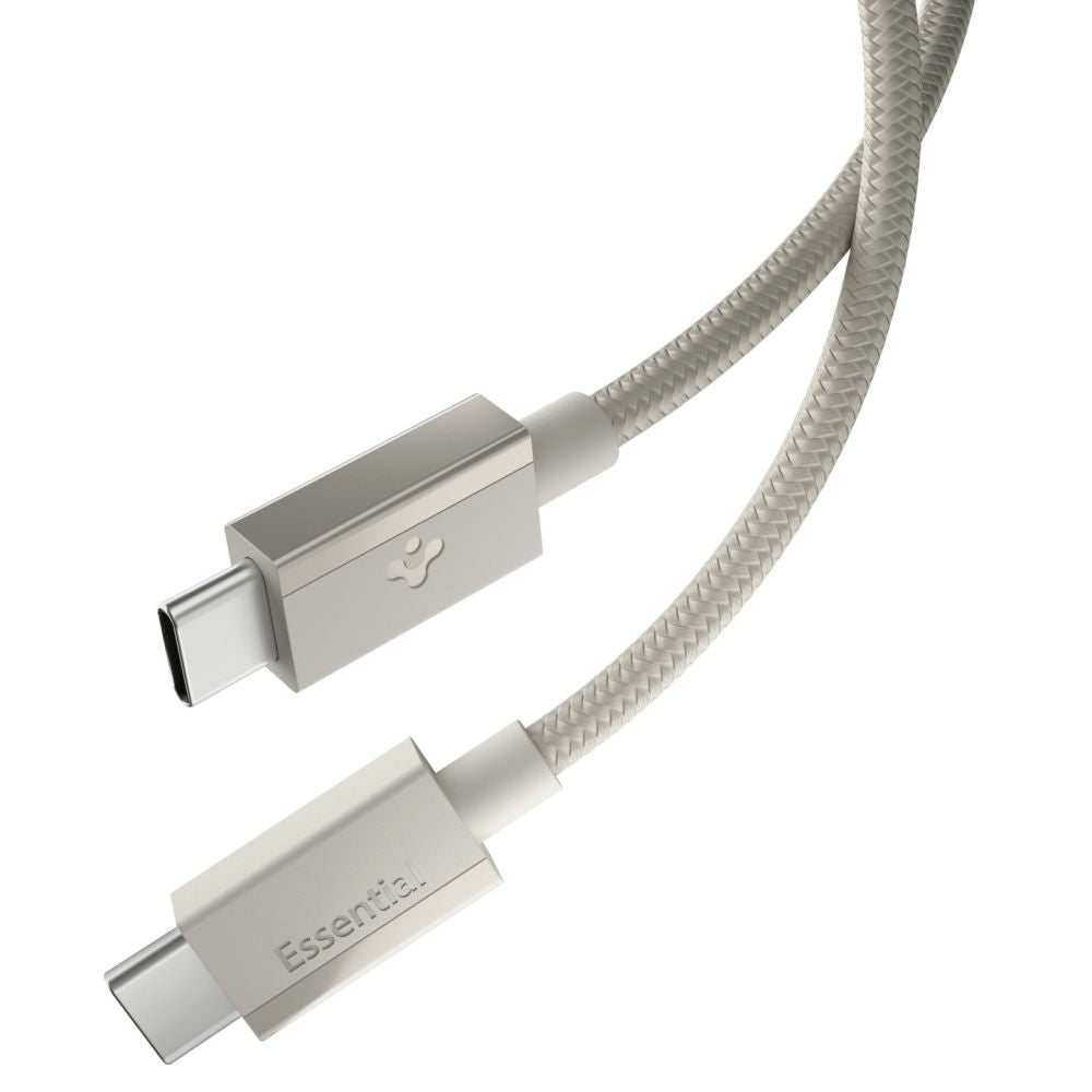 Laidas Spigen Essential EB6015CC USB-C 60W 150 cm - titano spalvos -- Cell phone cables