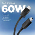 Laidas Spigen Essential EB6015CC USB-C 60W 150 cm - juodas -- Cell phone cables