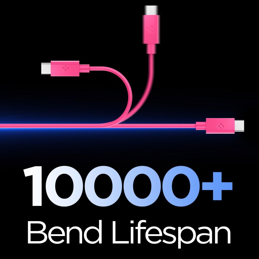 Laidas Spigen Essential EB6015CC USB-C 60W 100 cm - rožinis -- Cell phone cables