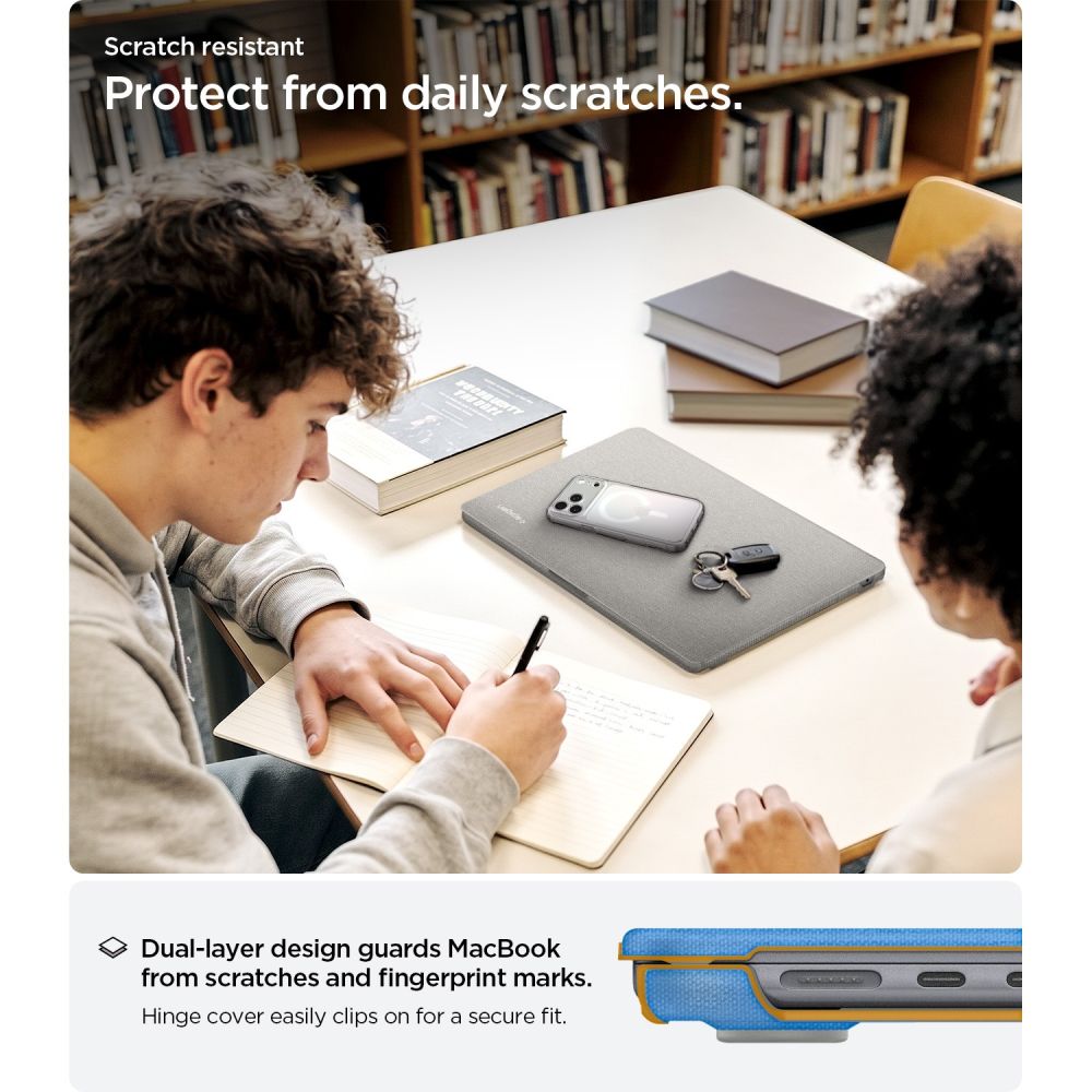 Spigen Urban Fit dėklas MacBook Air 15" 2023 / 2024 / 2025 / 2026 - pilkas -- MacBook Air 15" 2023/2024/2025/2026