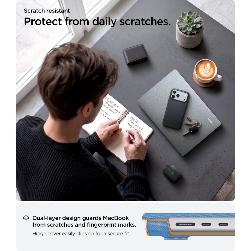 Spigen Urban Fit dėklas MacBook Pro 14" 2021 / 2023 / 2024 / 2025 / 2026 - pilkas -- MacBook Pro 14" 2021/2023/2024/2025/2026