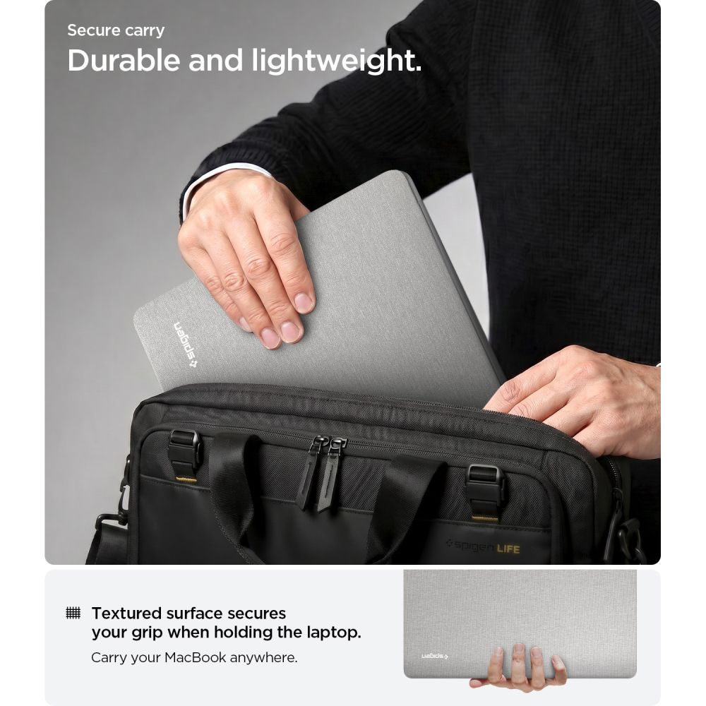 Spigen Urban Fit dėklas MacBook Pro 14" 2021 / 2023 / 2024 / 2025 / 2026 - pilkas -- MacBook Pro 14" 2021/2023/2024/2025/2026
